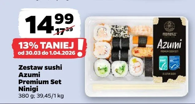 Zestaw sushi Azumi Premium Set Ninigi promocja w Netto