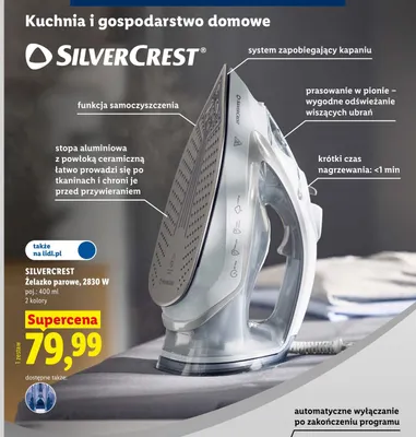 Żelazko parowe Silvercrest 2830W 400 ml promocja w Lidl