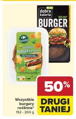 Burgery roślinne promocja w Carrefour