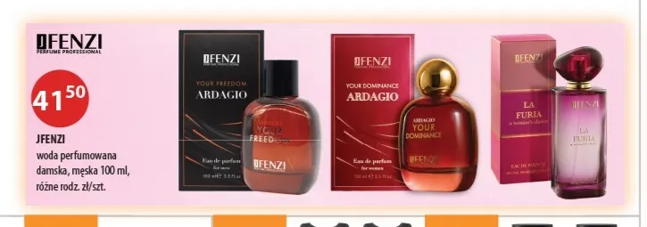 Woda perfumowana damska, męska JFenzi promocja w Drogerie Laboo