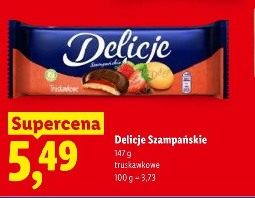 Delicje Szampańskie truskawkowe promocja w Lidl