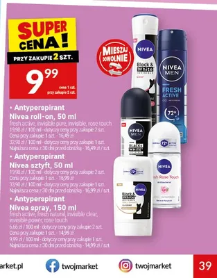 Antyperspirant Nivea roll-on promocja w Twój Market