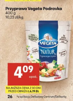 Przyprawa Vegeta Natur promocja w Delikatesy Centrum