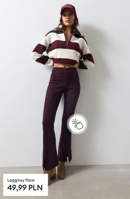 Legginsy damskie flare promocja w Sinsay
