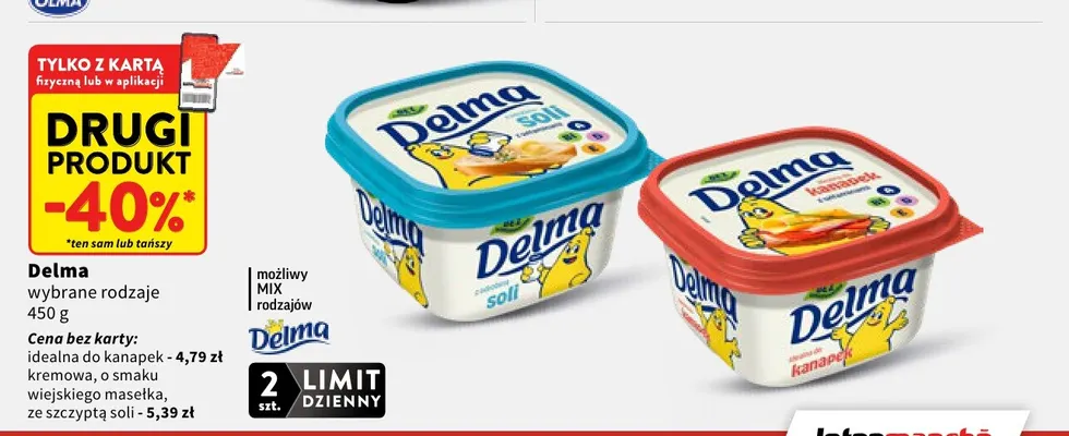 Margaryna Delma o smaku wiejskiego masełka promocja w Intermarche