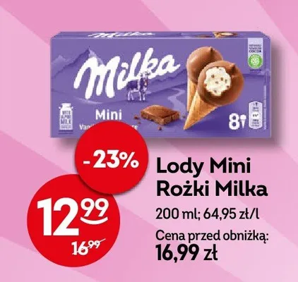 Lody Mini Rożki promocja w Żabka
