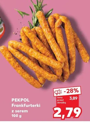 Frankfurterki z serem Pekpol promocja w Kaufland