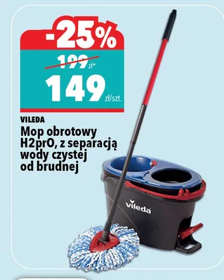 Mop obrotowy NZPD-2 z separacją wody czystej od brudnej promocja w Biedronka Home