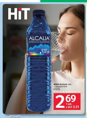 Woda niegazowana Alcalia promocja w Selgros