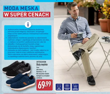 Buty męskie UP2FASHION promocja w Aldi