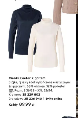 Cienki sweter z golfem promocja w Tchibo