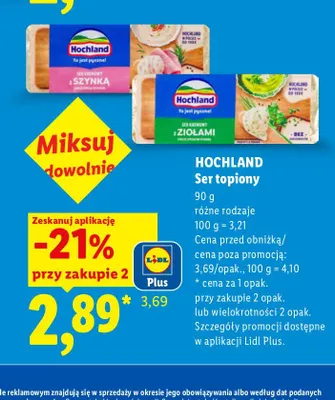 Ser topiony kremowy Hochland promocja w Lidl