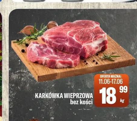 Karkówka wieprzowa bez kości promocja w Tomi Markt