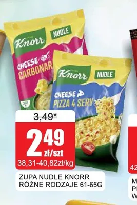 Zupa nudle Cheese Carbonara Knorr promocja w Bingo
