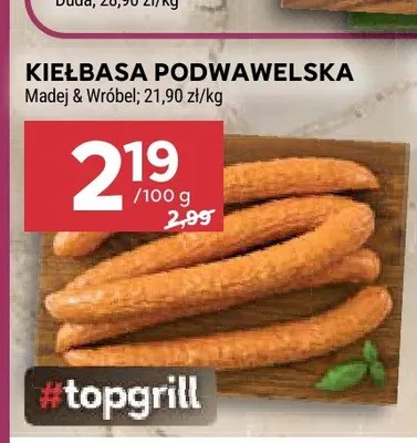 Kiełbasa Podwawelska Madej & Wróbel promocja w Stokrotka