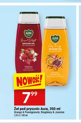 Żel pod prysznic Aura Orange & Pomegranate promocja w Twój Market