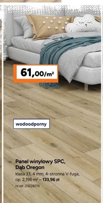 Panel winylowy SPC Dąb Oregon promocja w Bricoman