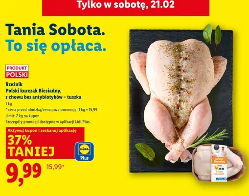 Kurczak Biesiadny, z chowu bez antybiotyków - tuszka promocja w Lidl
