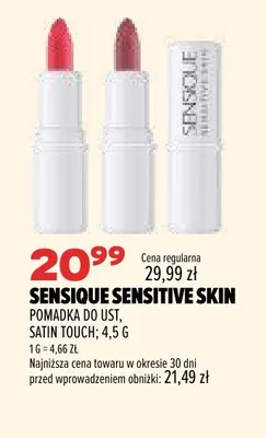 Pomadka do ust Satin Touch Sensique Sensitive Skin promocja w Drogerie Natura