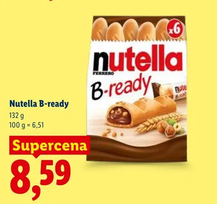 Wafle Nutella B-ready 6-pak promocja w Lidl