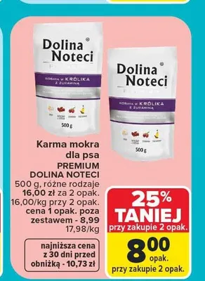 Karma mokra dla psa Dolina Noteci Premium promocja w Carrefour