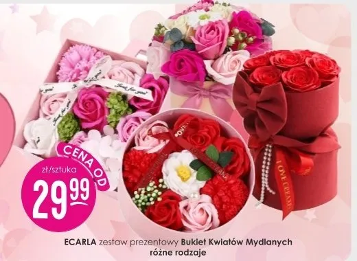 Zestaw prezentowy Bukiet Kwiatów Mydlanych różne rodzaje Ecarla promocja w Drogerie Jasmin