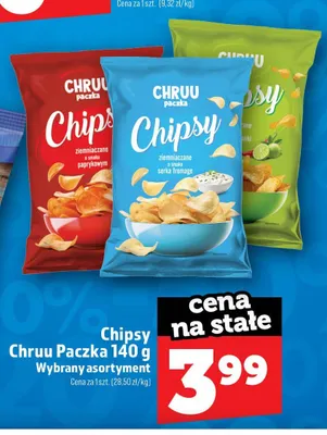 Chipsy ziemniaczane Chruu Paczka o smaku paprykowym promocja w TOPAZ