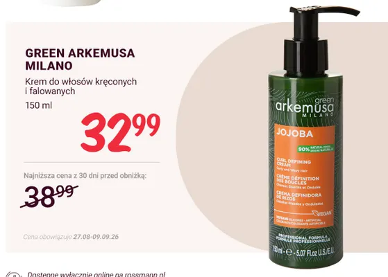 Krem do włosów kręconych i falowanych Green Arkemusa Milano promocja w Rossmann