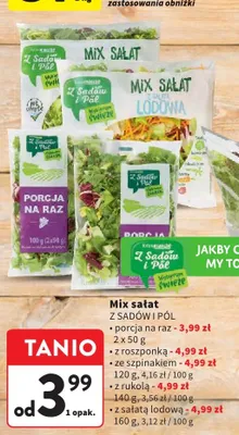 Mix sałat Z Sadów i Pól z rukolą promocja w Intermarche
