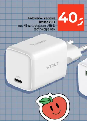 Ładowarka sieciowa Yenkee Volt moc 45W GaN promocja w Dealz