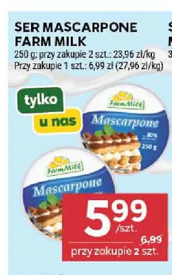 Ser mascarpone Farm Milk promocja w Stokrotka