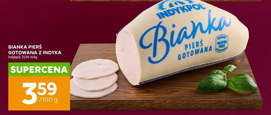Bianka pierś gotowana z indyka Indykpol promocja w Stokrotka