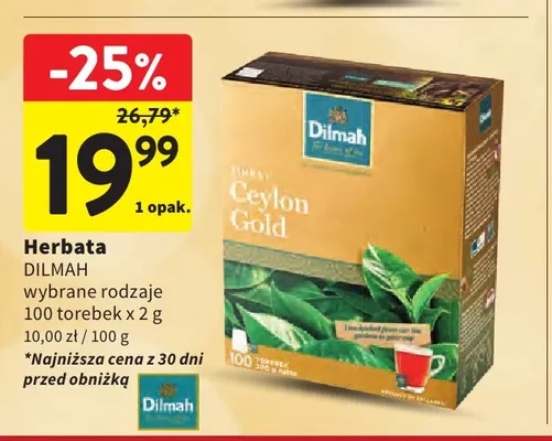 Herbata Dilmah Ceylon Gold promocja w Intermarche