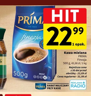 Kawa mielona Prima Finezja promocja w Intermarche