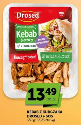 Kebab z kurczaka Drosed + sos promocja w Euro Sklep