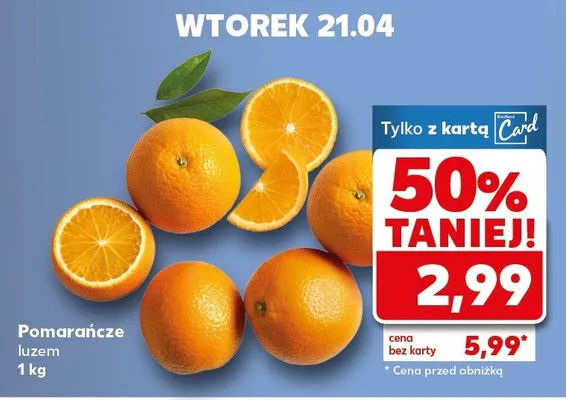 Pomarańcze luzem promocja w Kaufland