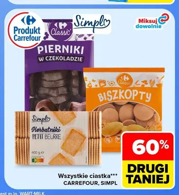 Biszkopty Carrefour Classic promocja w Carrefour Market