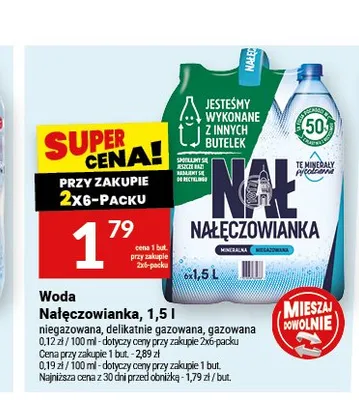 Woda delikatnie gazowana Nałęczowianka 6-pak promocja w Twój Market