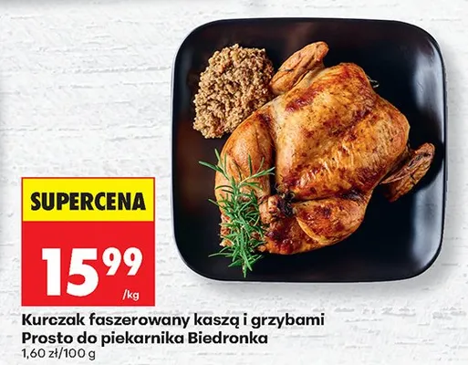 Kurczak faszerowany kaszą i grzybami Prosto do piekarnika  promocja w Biedronka
