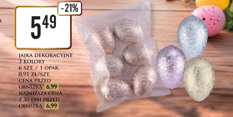 Jajka dekoracyjne 3 kolory Dino promocja w Dino
