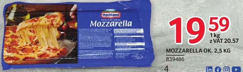 Mozzarella 839486 promocja w Selgros