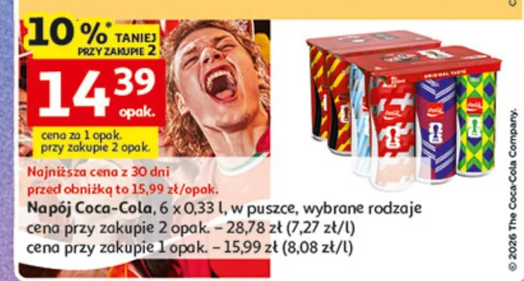 Napój Coca-Cola w puszce promocja w Auchan