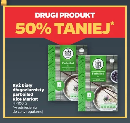 Ryż biały długoziarnisty parboiled Rice Market promocja w Netto