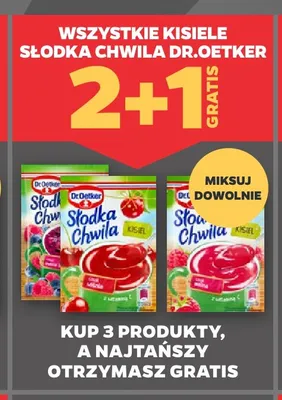 Kisiel Słodka Chwila o smaku truskawkowym Dr.Oetker promocja w Netto