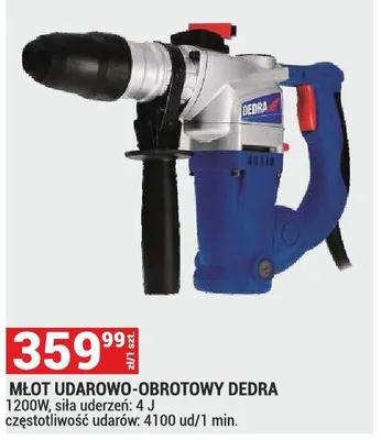 Młot udarowo-obrotowy Dedra 1200W promocja w Merkury Market