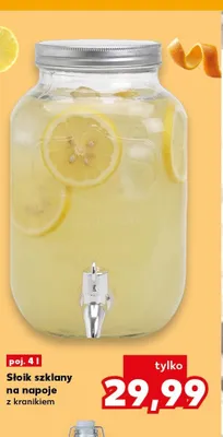 Słoik szklany na napoje z kranikiem 4 l promocja w Kaufland