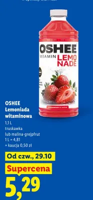 Lemoniada witaminowa Oshee malina-grejpfrut promocja w Lidl