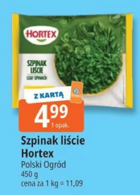 Szpinak liście promocja w Leclerc