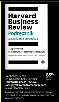 Harvard Business Review. Podręcznik zarządzania sprzedażą promocja w Empik