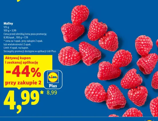 Maliny promocja w Lidl